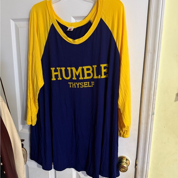 NWOT Yellow and Blue Humble Thyself Shirt - Picture 1 of 4